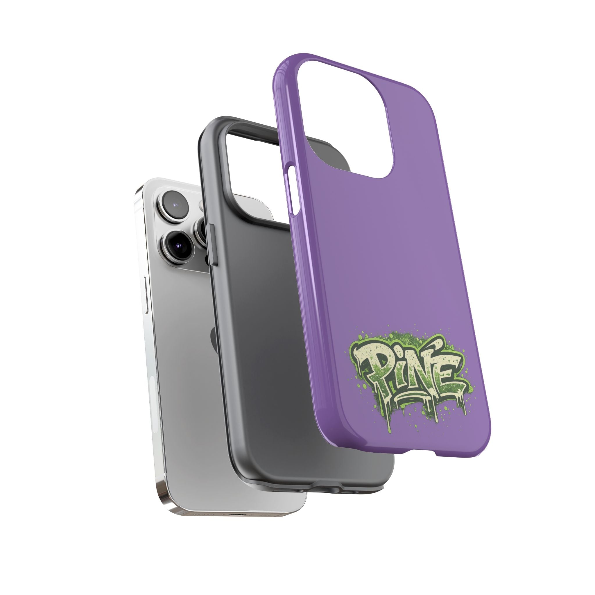 Phone Case — Purple Graffiti "Pine" Protective Cover