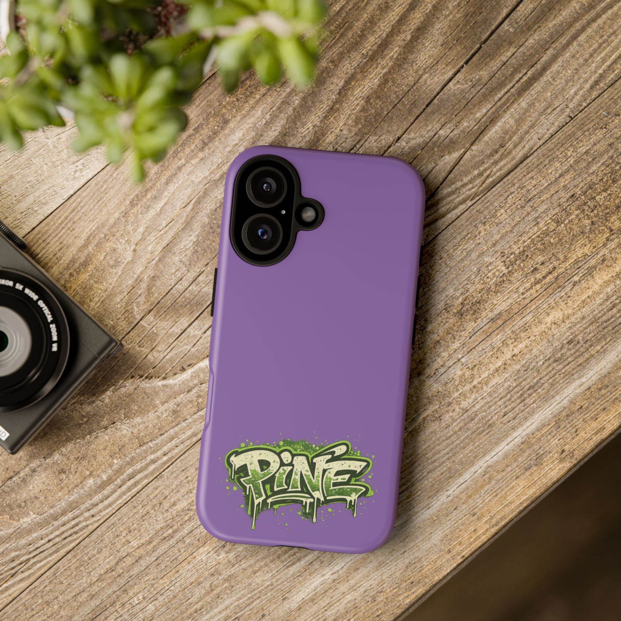 Phone Case — Purple Graffiti "Pine" Protective Cover