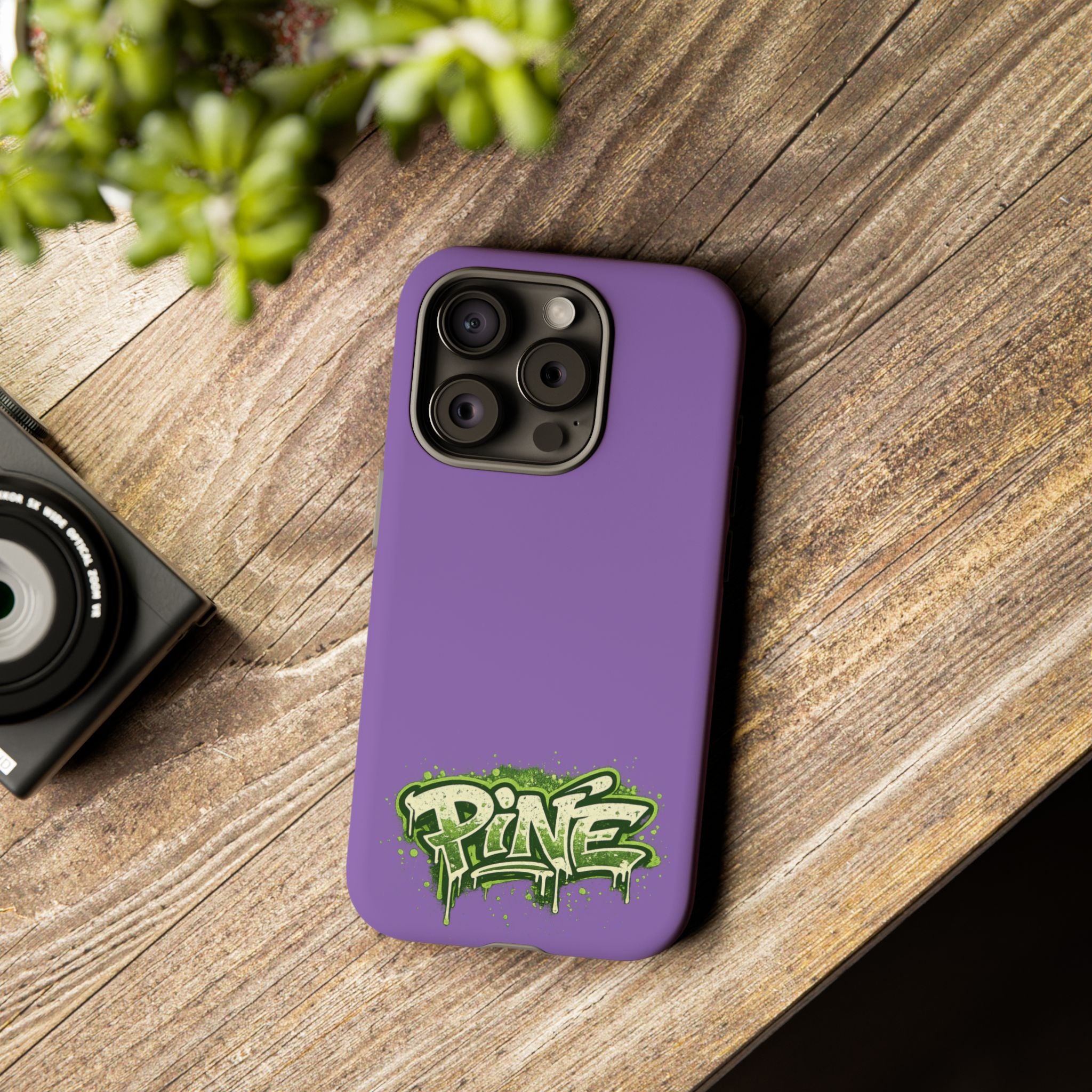 Phone Case — Purple Graffiti "Pine" Protective Cover