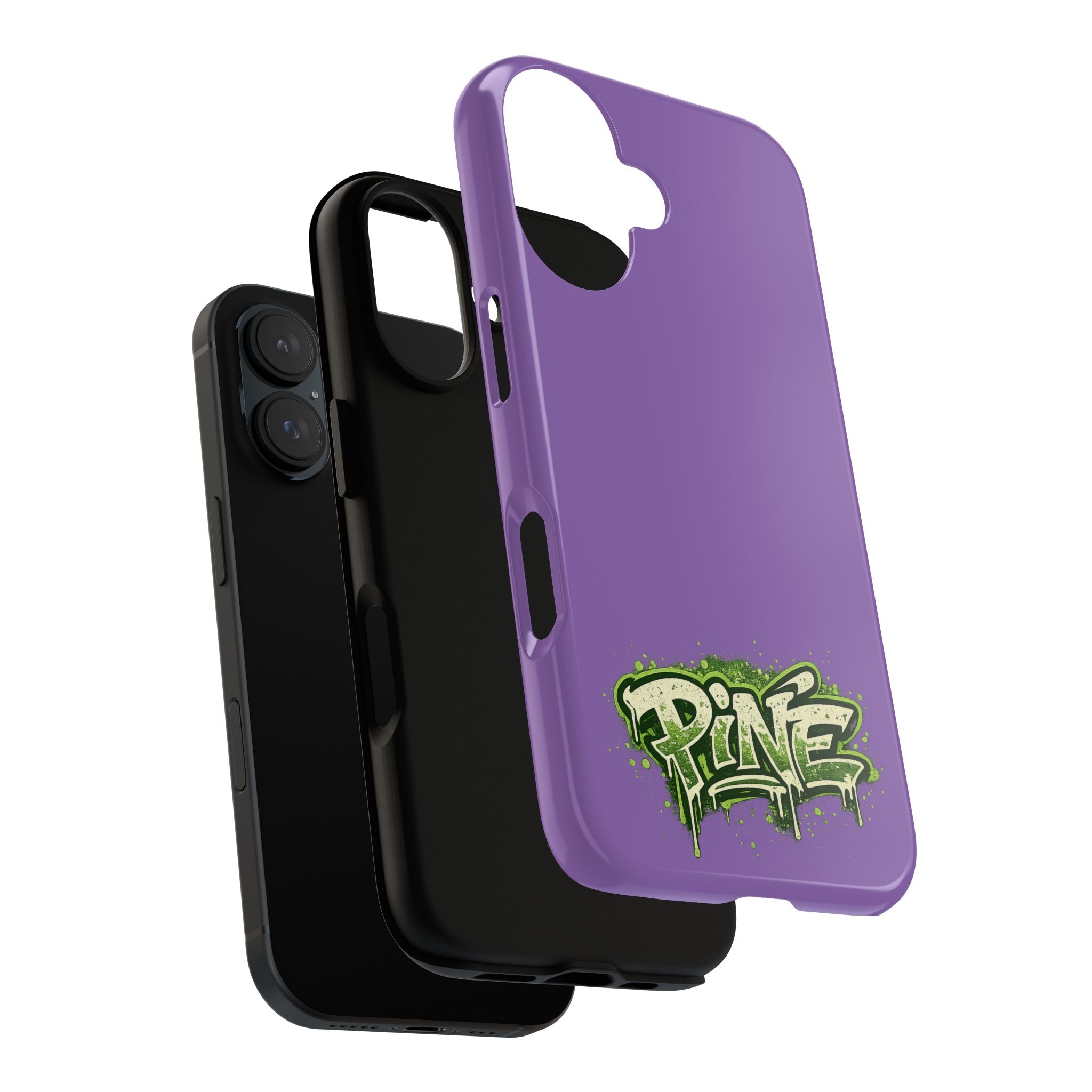 Phone Case — Purple Graffiti "Pine" Protective Cover