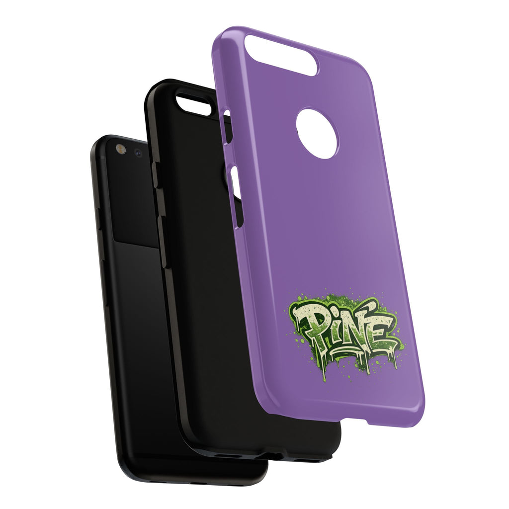 Phone Case — Purple Graffiti "Pine" Protective Cover