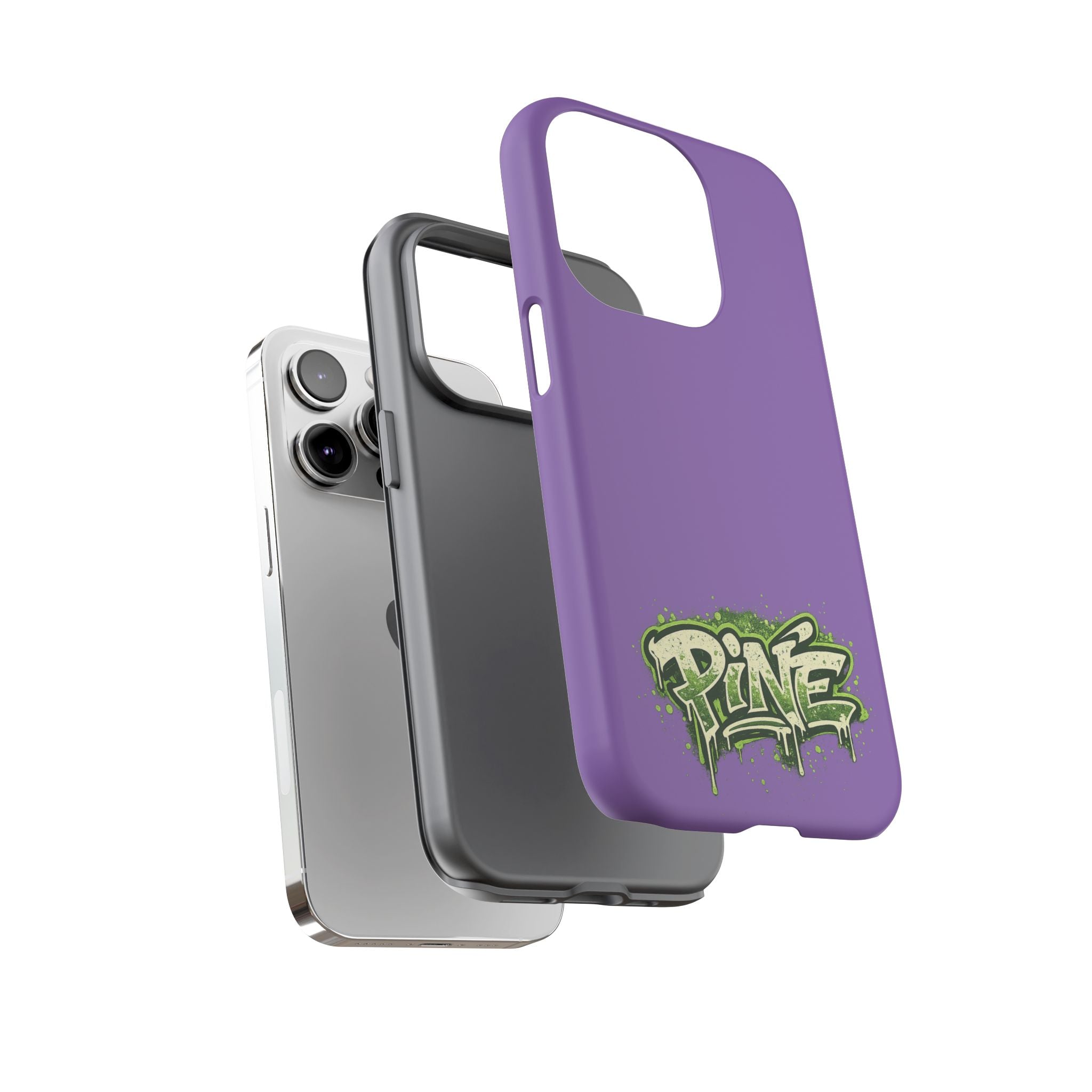 Phone Case — Purple Graffiti "Pine" Protective Cover