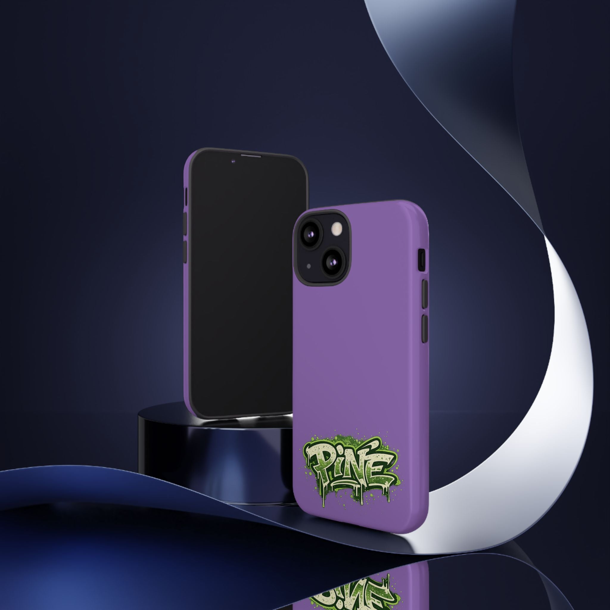 Phone Case — Purple Graffiti "Pine" Protective Cover