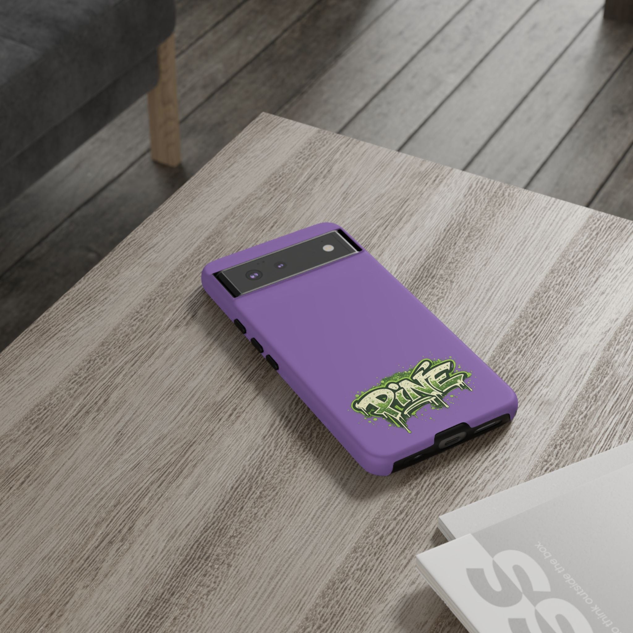 Phone Case — Purple Graffiti "Pine" Protective Cover