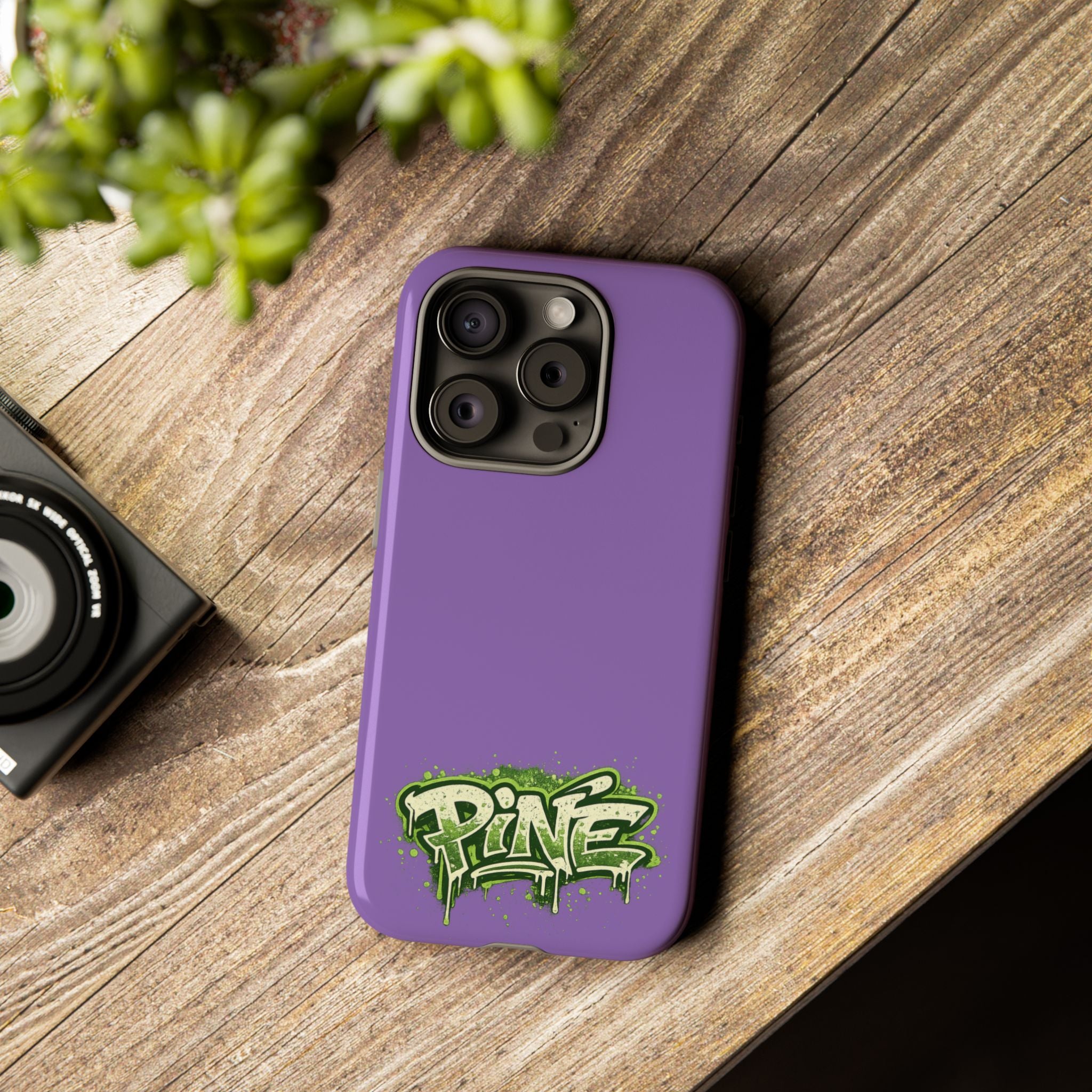Phone Case — Purple Graffiti "Pine" Protective Cover