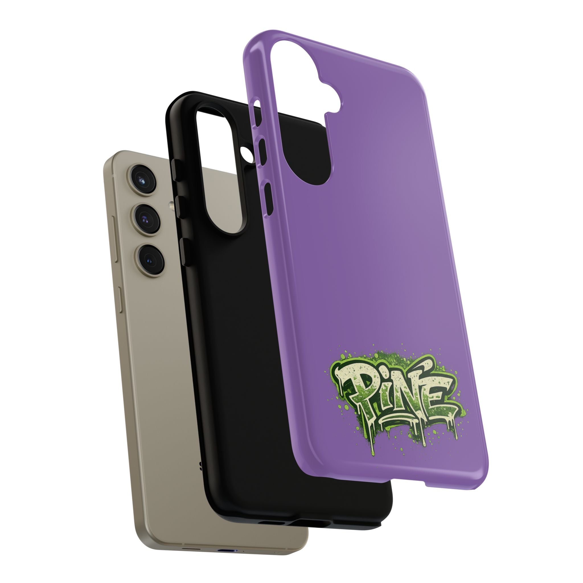 Phone Case — Purple Graffiti "Pine" Protective Cover