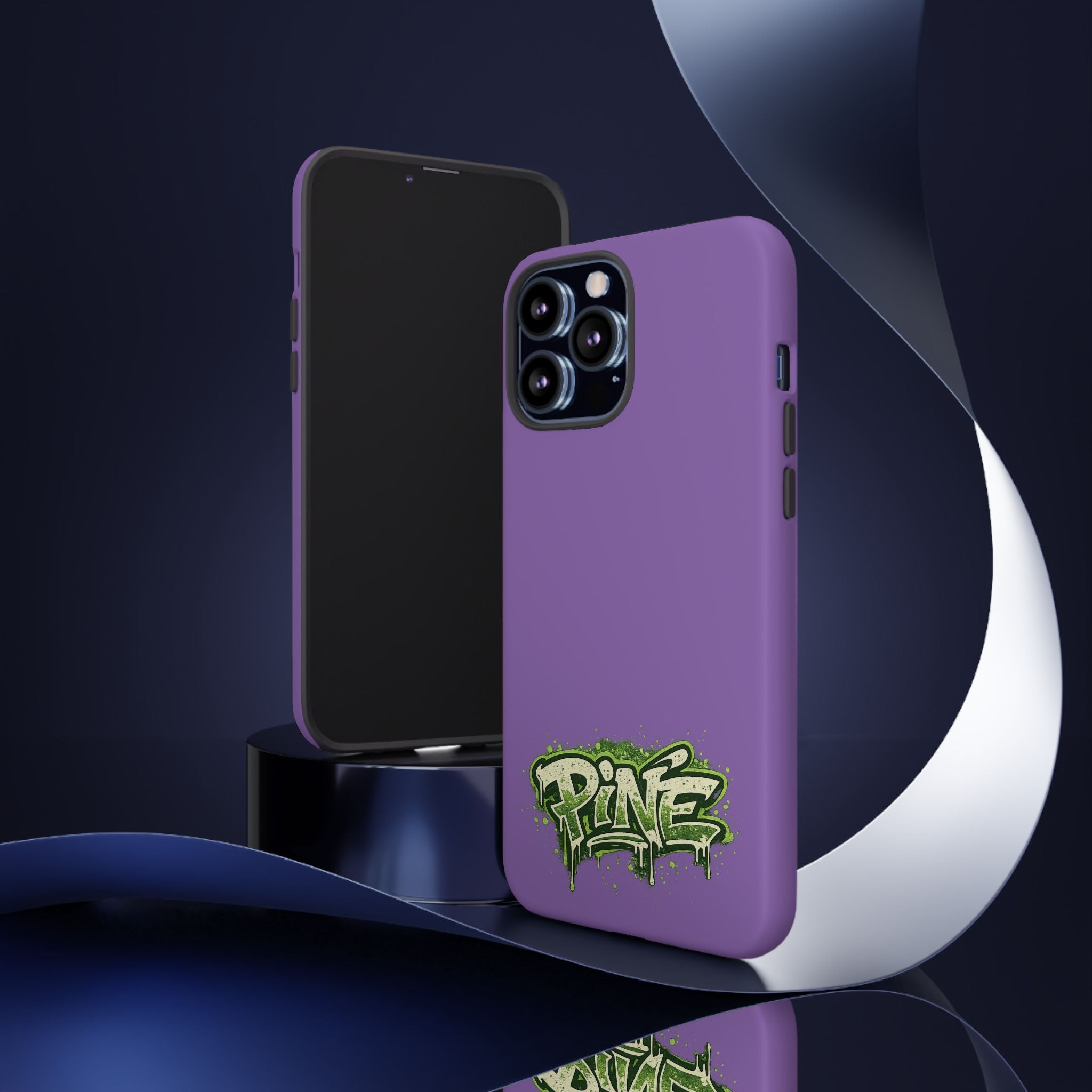 Phone Case — Purple Graffiti "Pine" Protective Cover