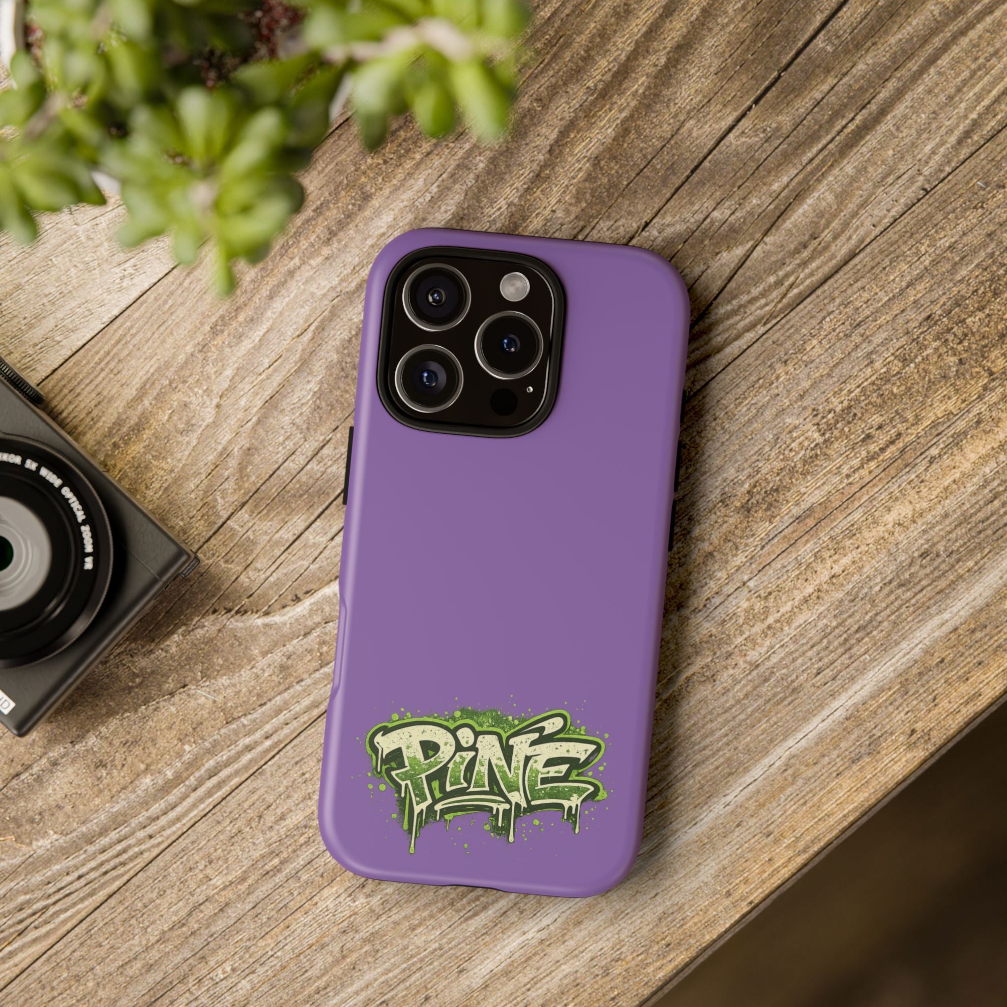 Phone Case — Purple Graffiti "Pine" Protective Cover