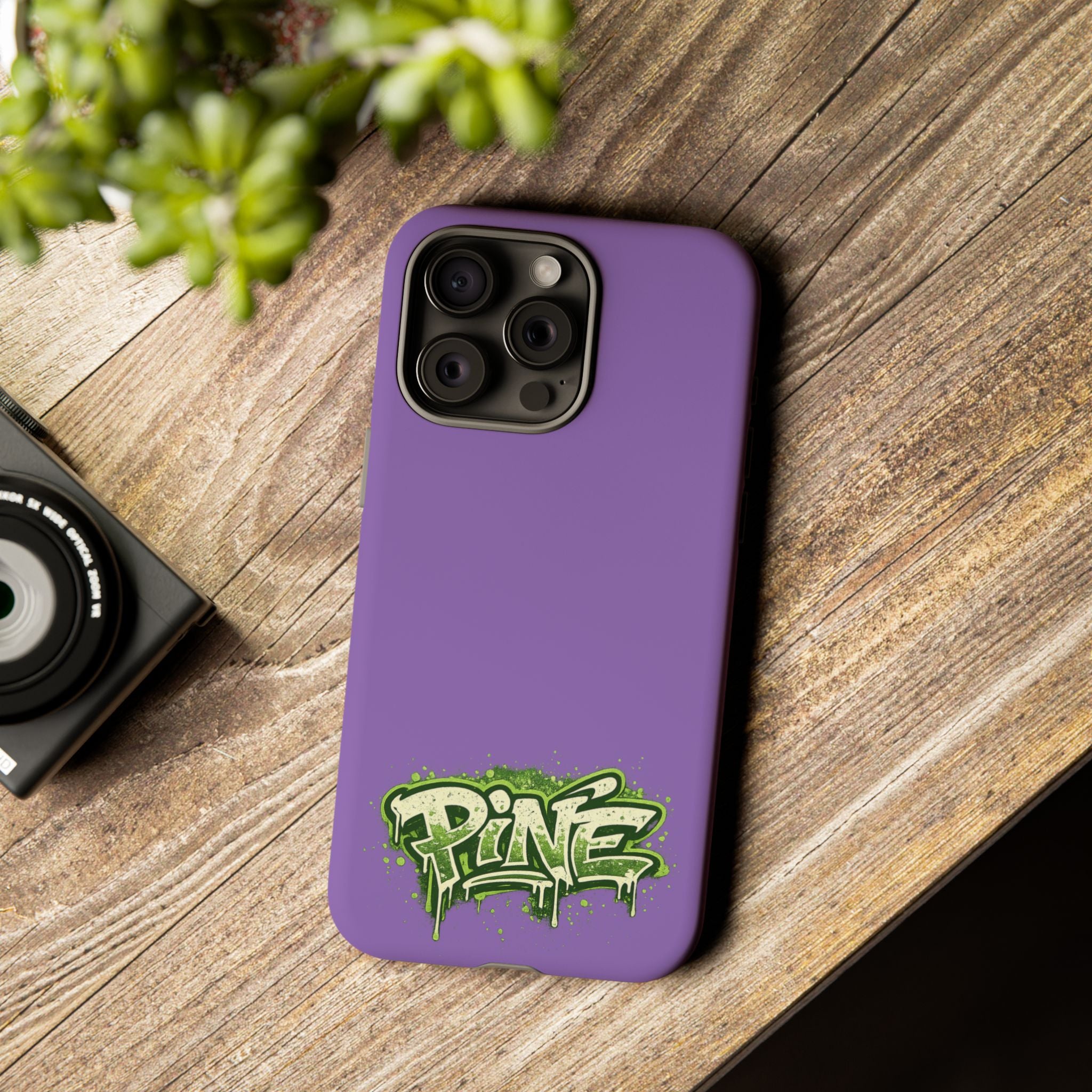 Phone Case — Purple Graffiti "Pine" Protective Cover