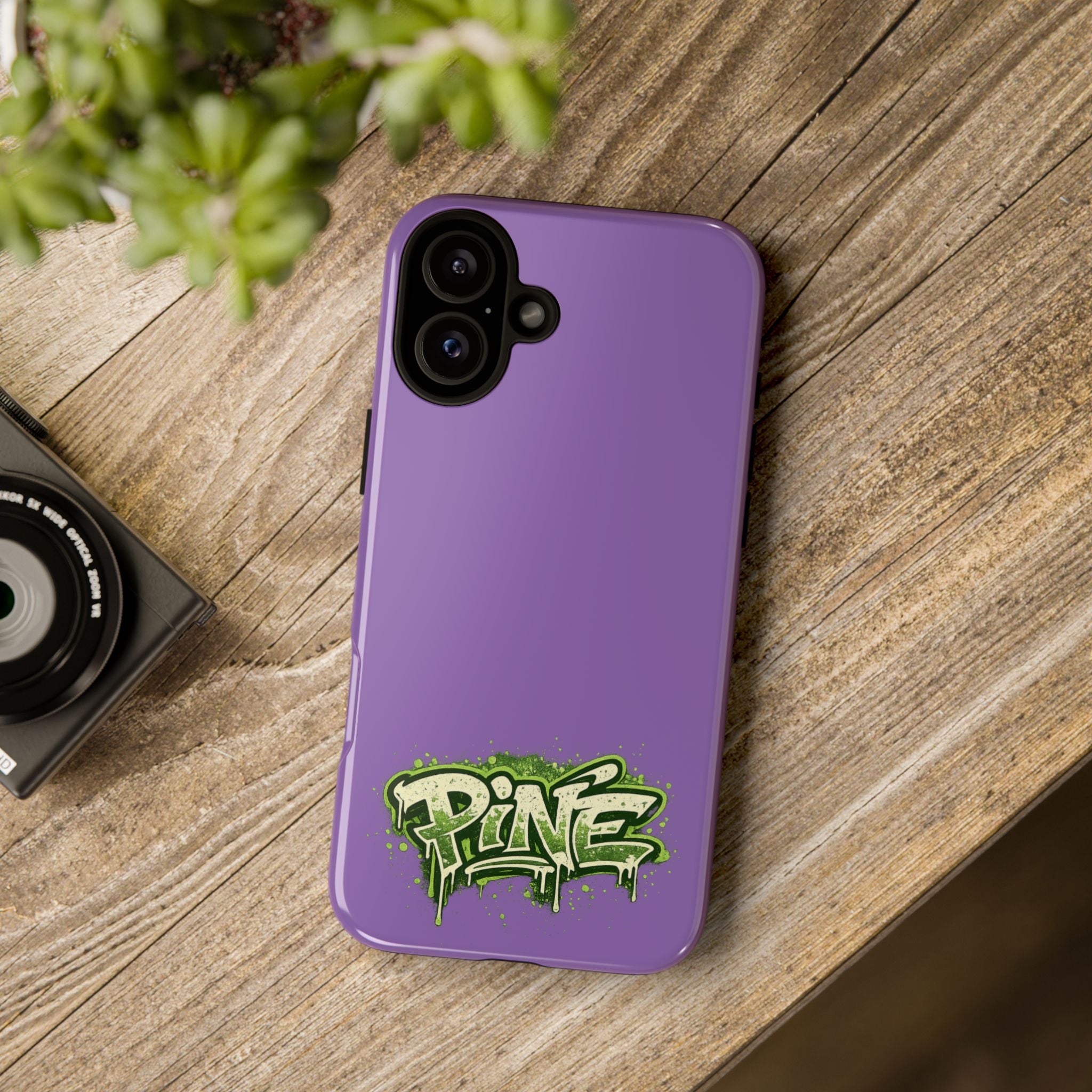 Phone Case — Purple Graffiti "Pine" Protective Cover