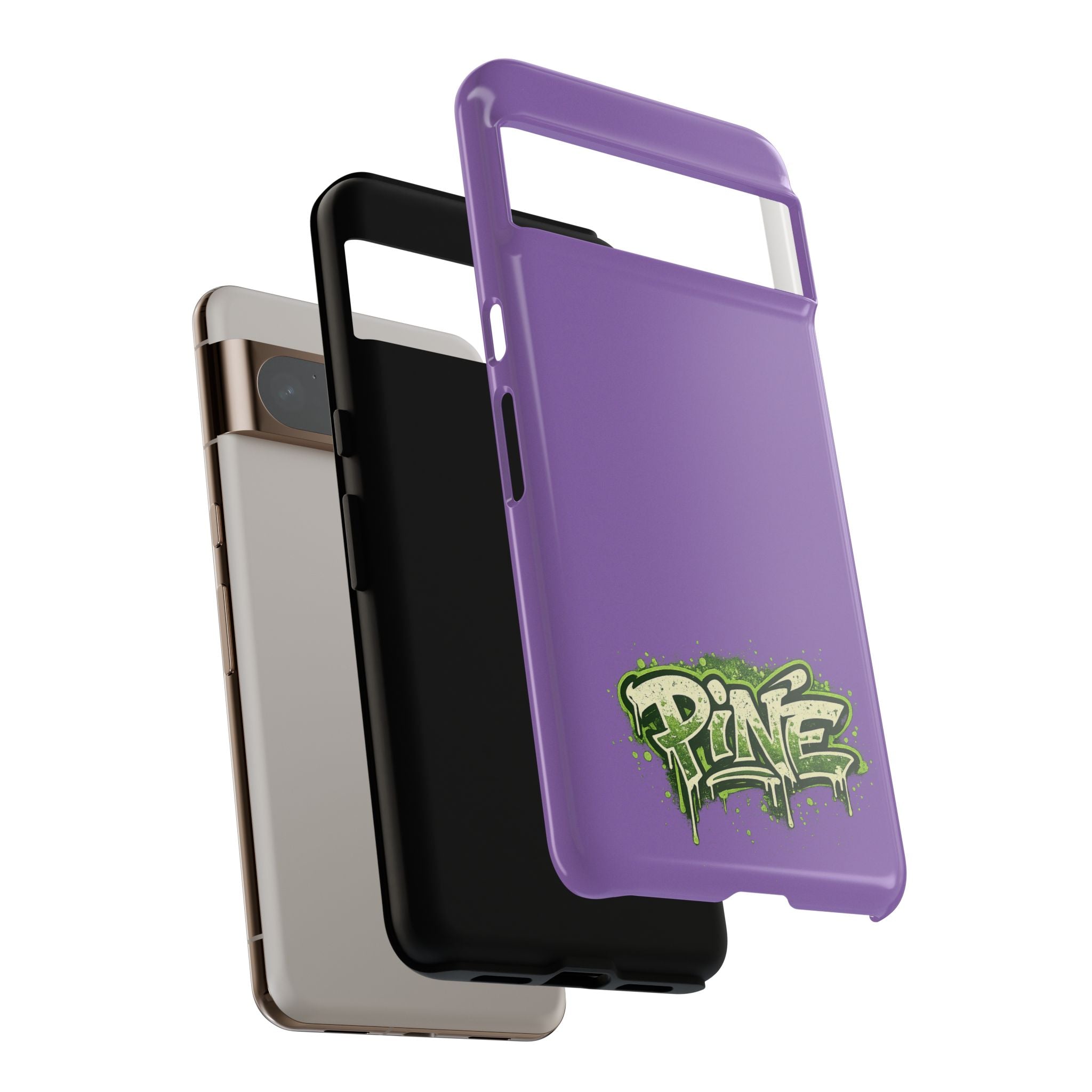 Phone Case — Purple Graffiti "Pine" Protective Cover