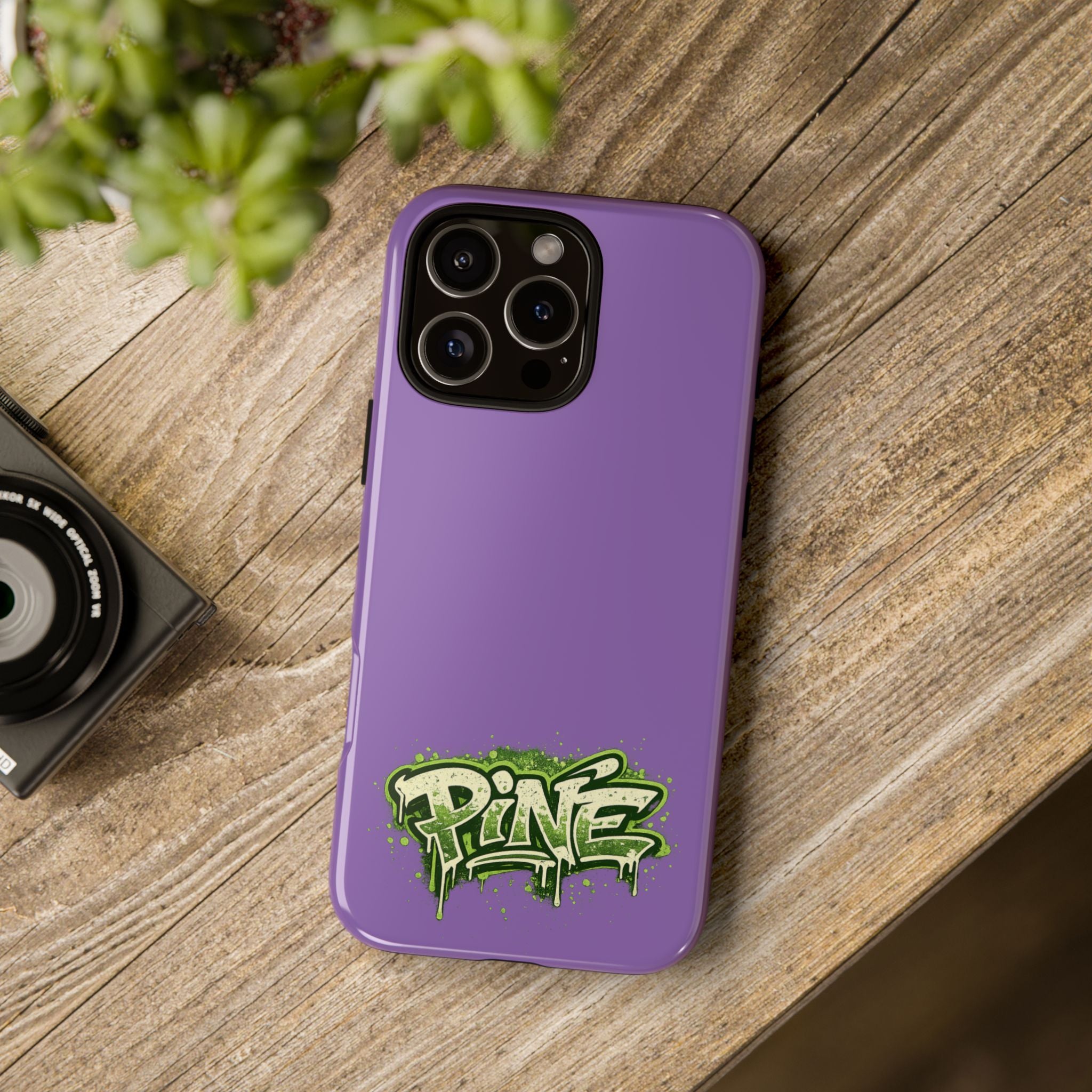 Phone Case — Purple Graffiti "Pine" Protective Cover