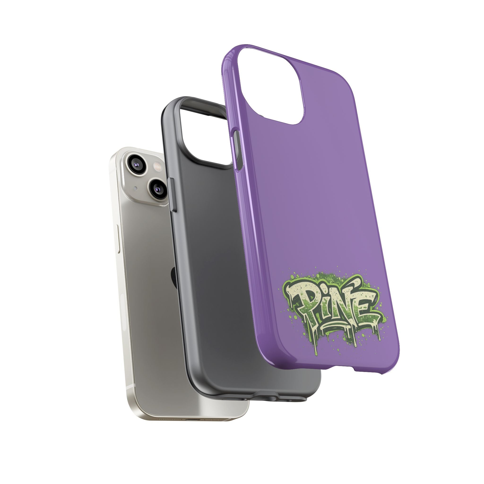 Phone Case — Purple Graffiti "Pine" Protective Cover