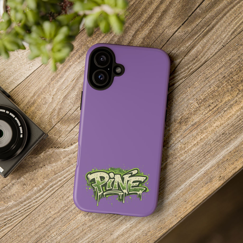 Phone Case — Purple Graffiti "Pine" Protective Cover