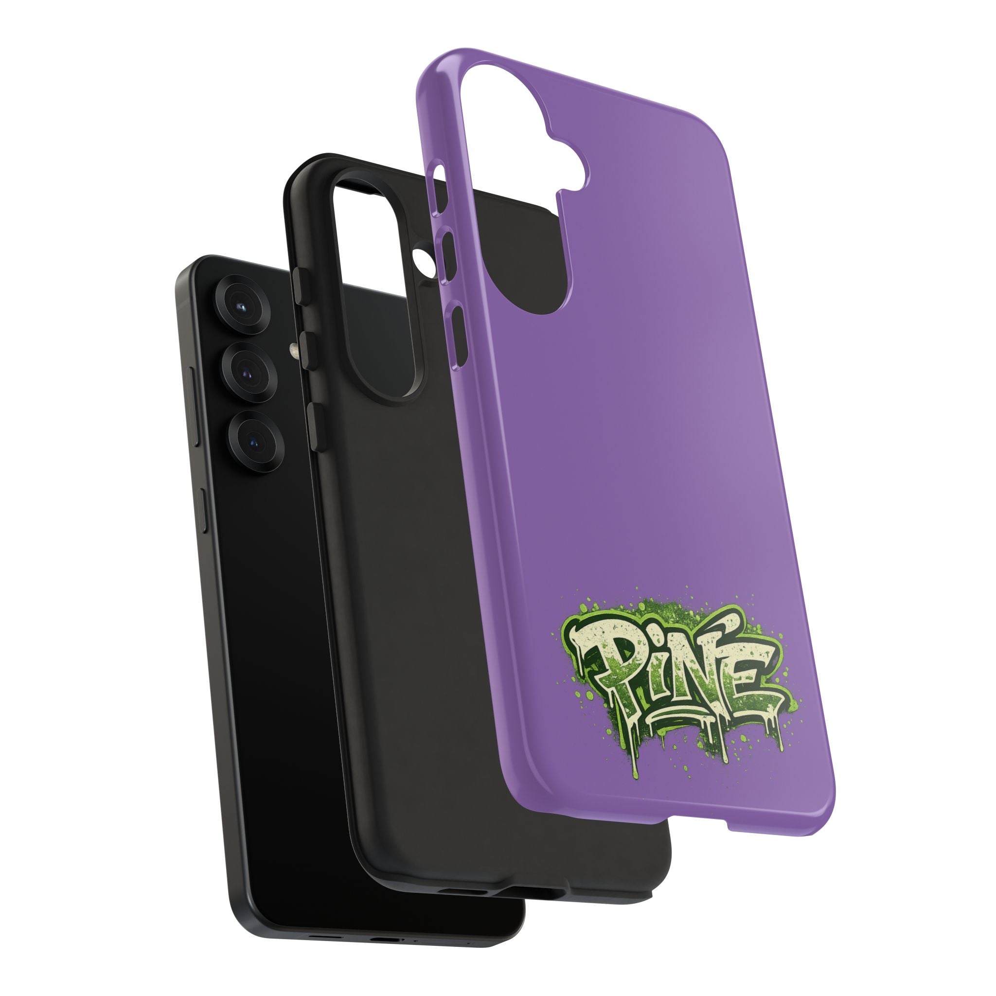 Phone Case — Purple Graffiti "Pine" Protective Cover