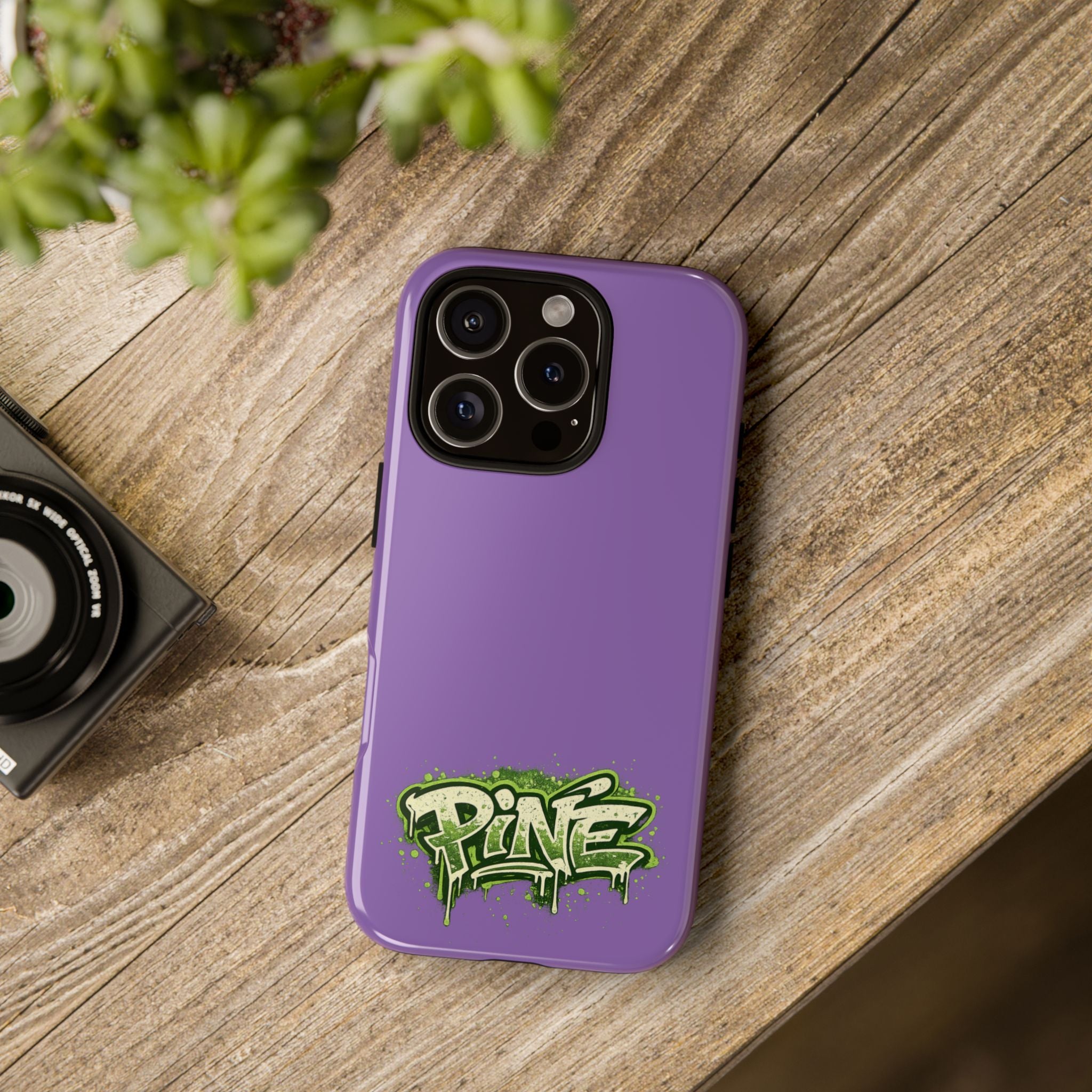 Phone Case — Purple Graffiti "Pine" Protective Cover