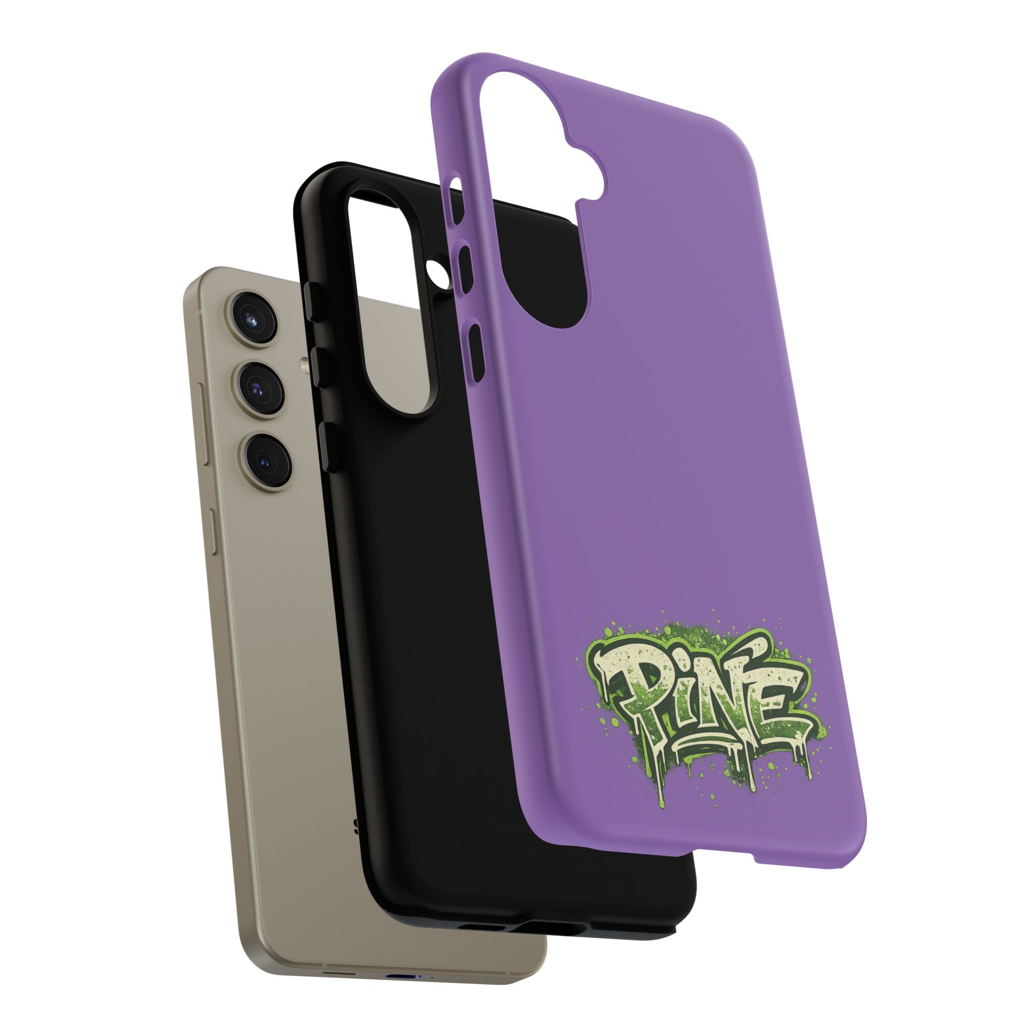 Phone Case — Purple Graffiti "Pine" Protective Cover