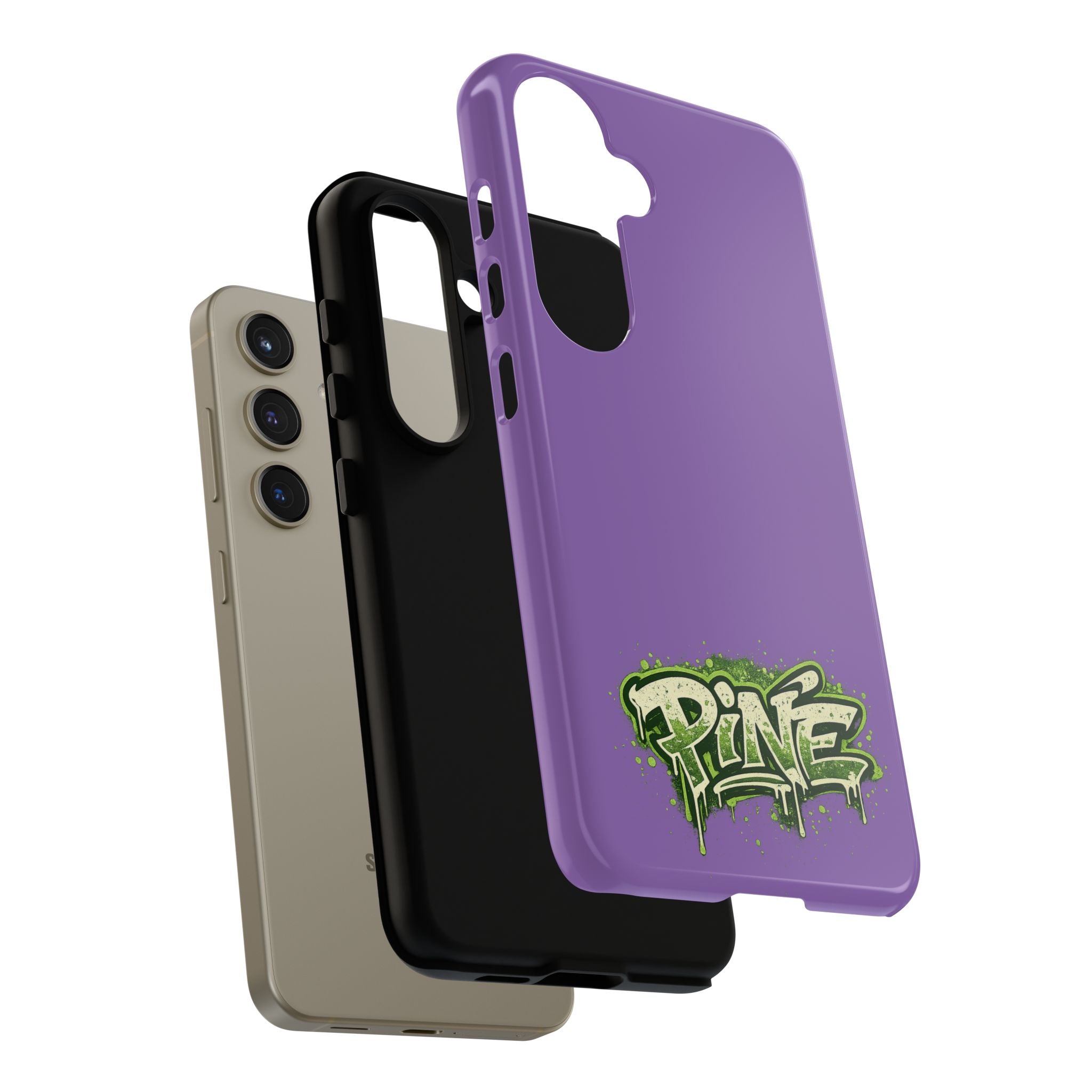 Phone Case — Purple Graffiti "Pine" Protective Cover