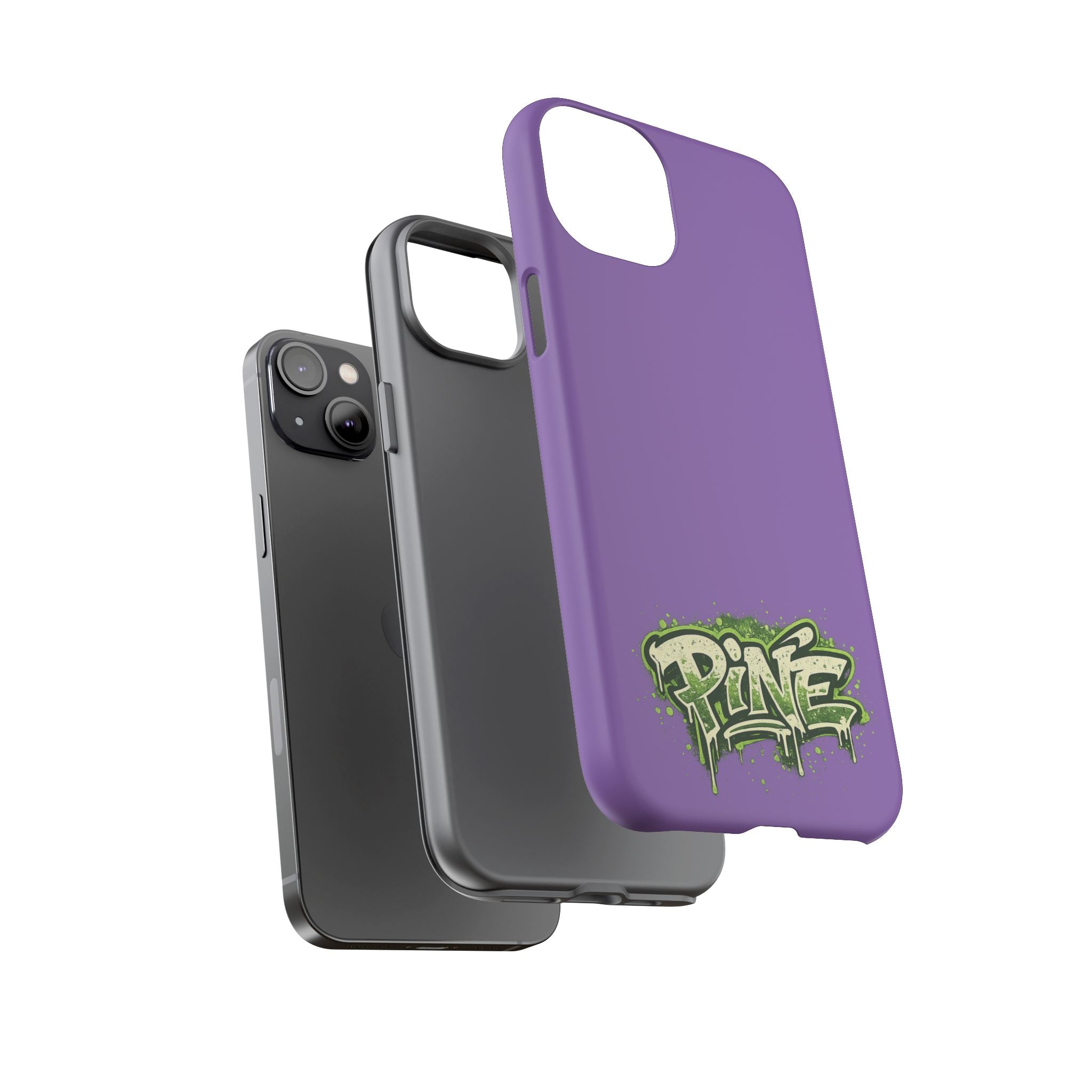 Phone Case — Purple Graffiti "Pine" Protective Cover
