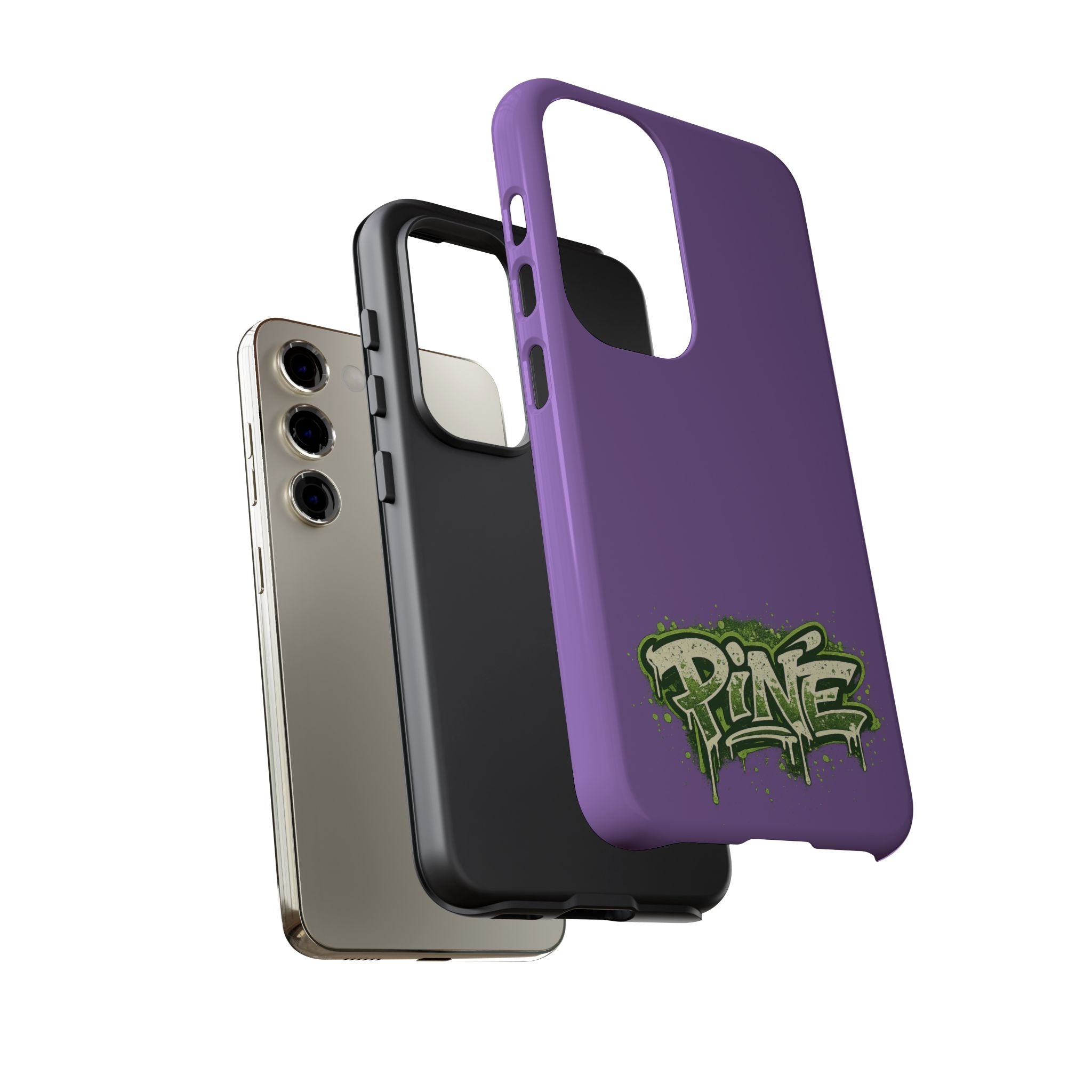 Phone Case — Purple Graffiti "Pine" Protective Cover