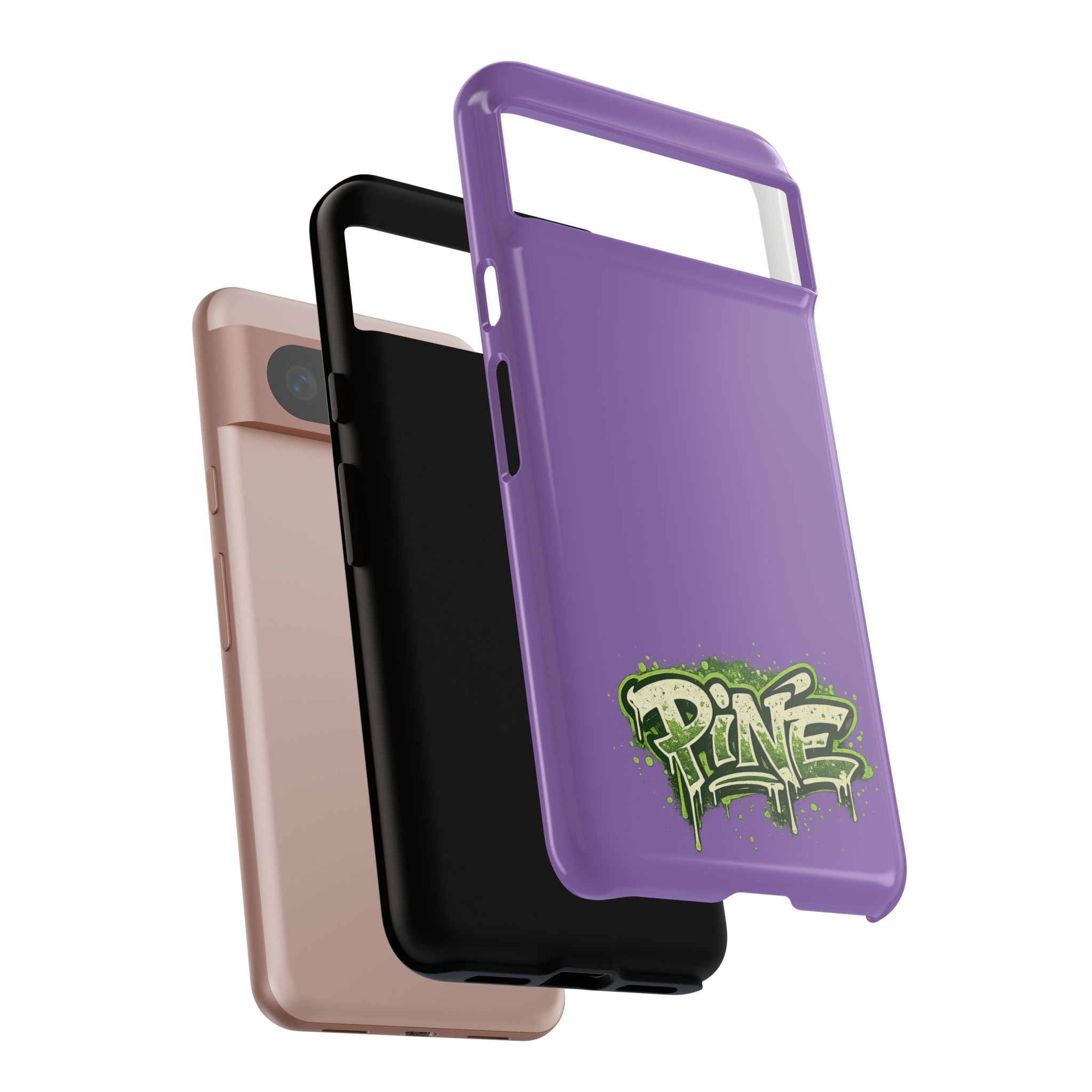 Phone Case — Purple Graffiti "Pine" Protective Cover