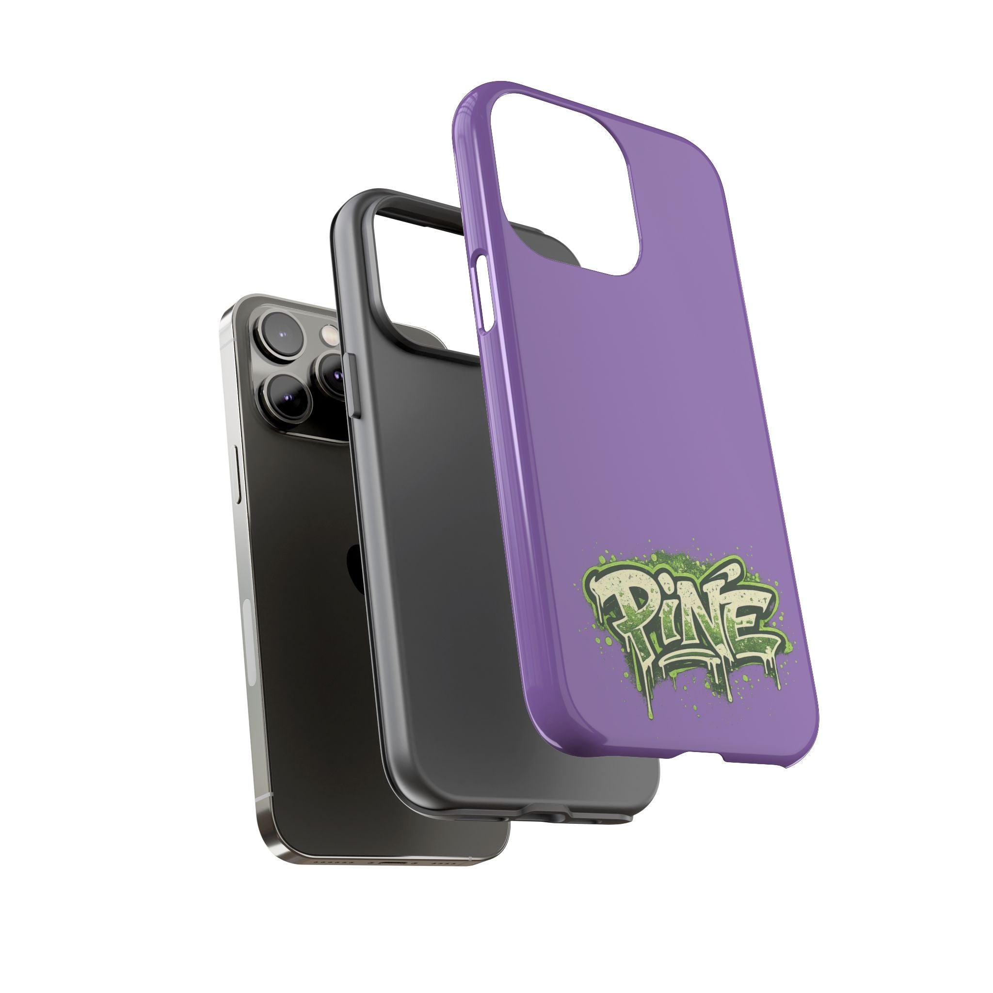 Phone Case — Purple Graffiti "Pine" Protective Cover