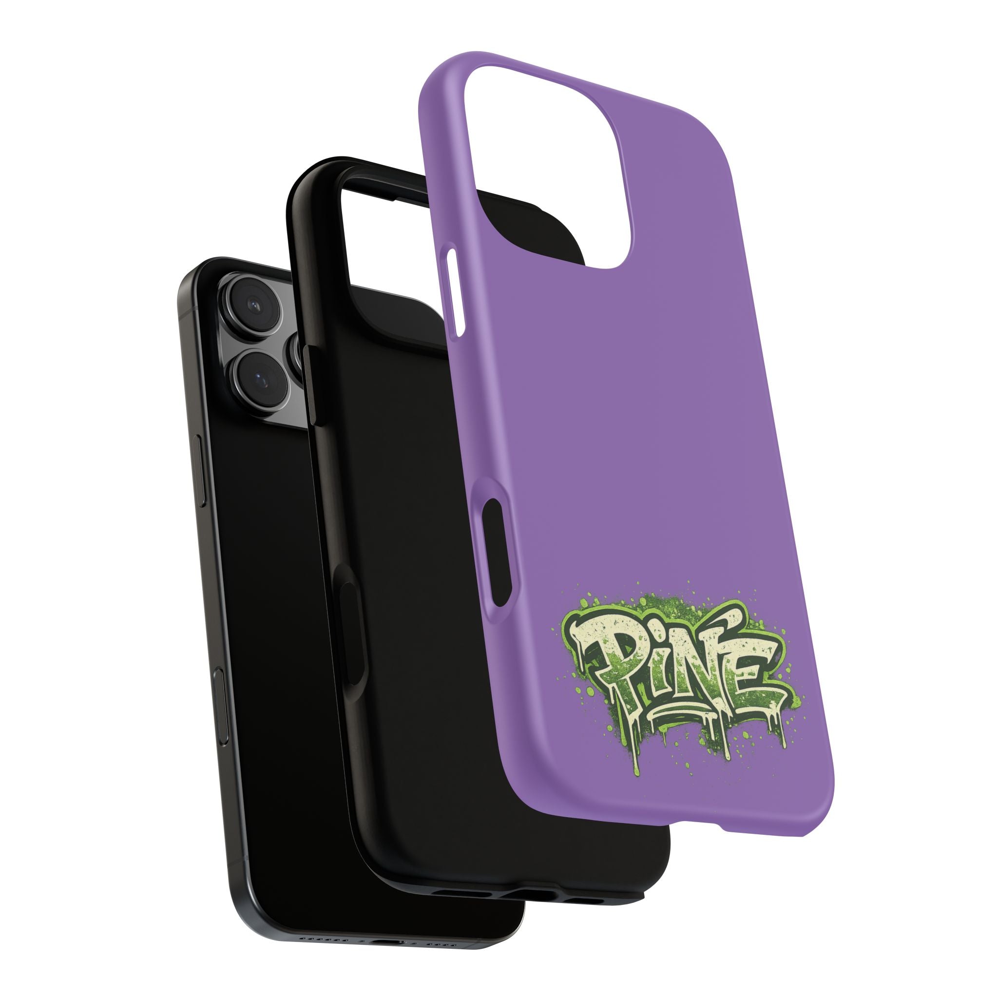Phone Case — Purple Graffiti "Pine" Protective Cover